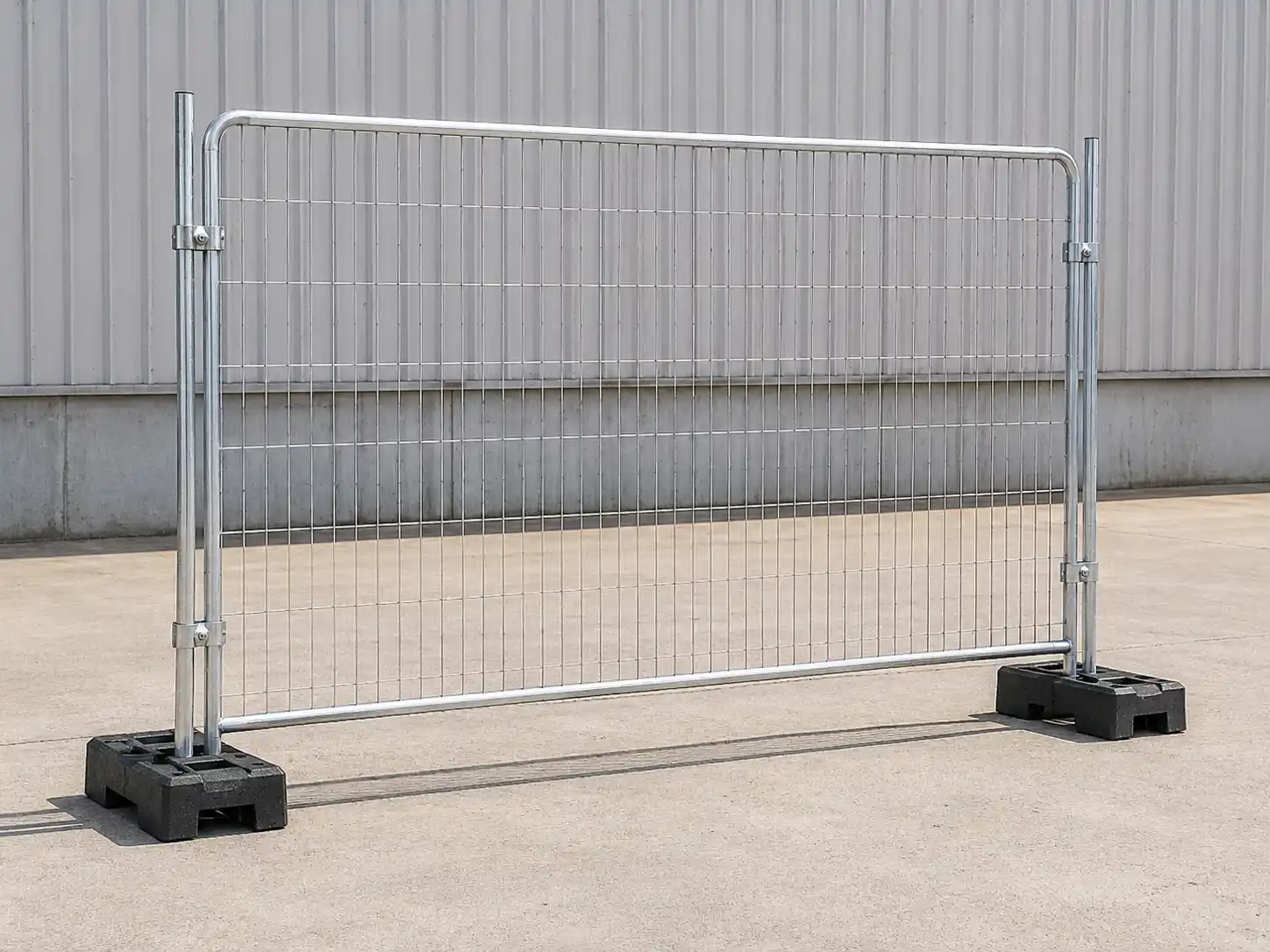Australian style temporary fence panels with rounded top frame