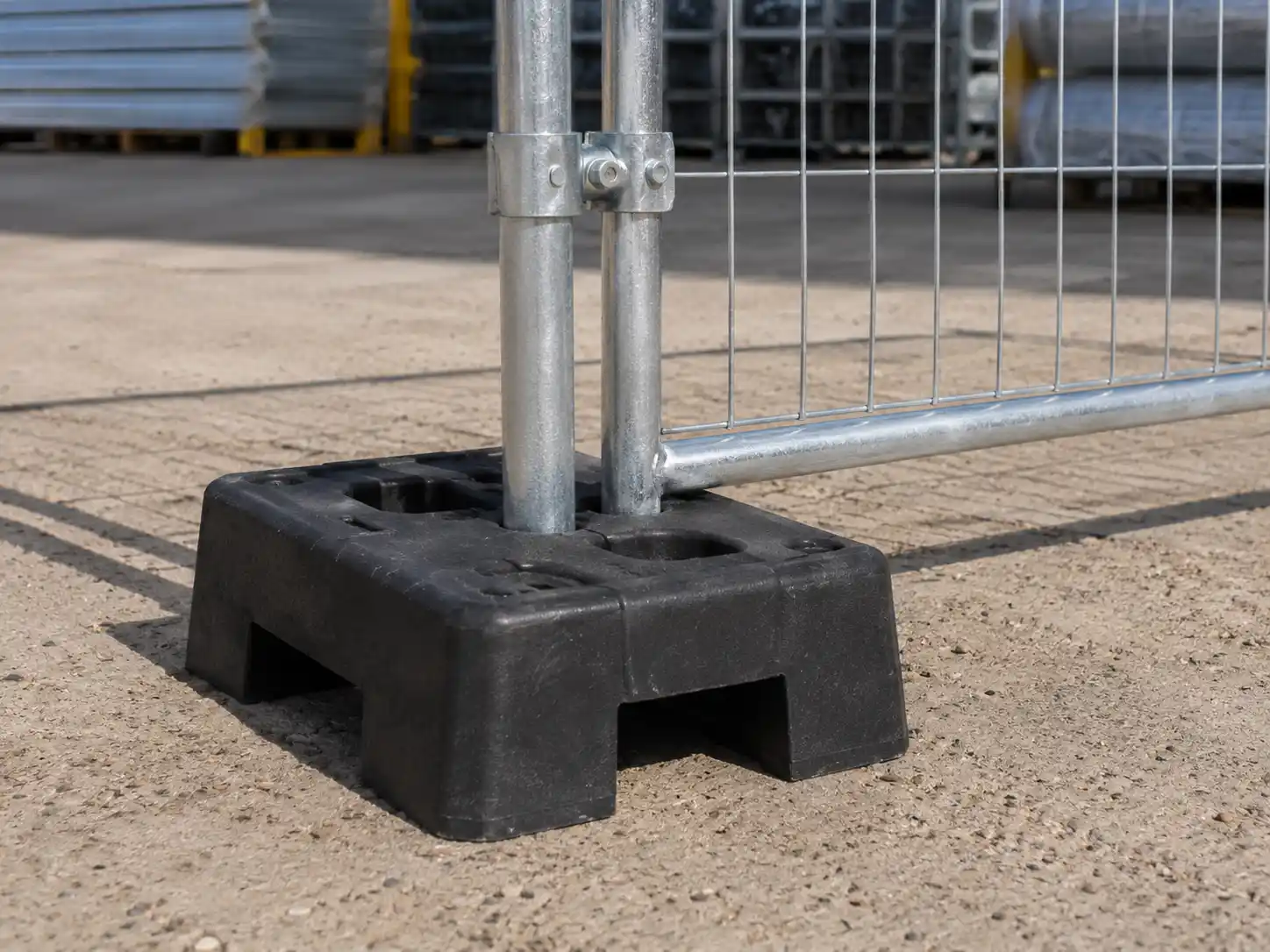 Plastic base for Australia temporary fence installation