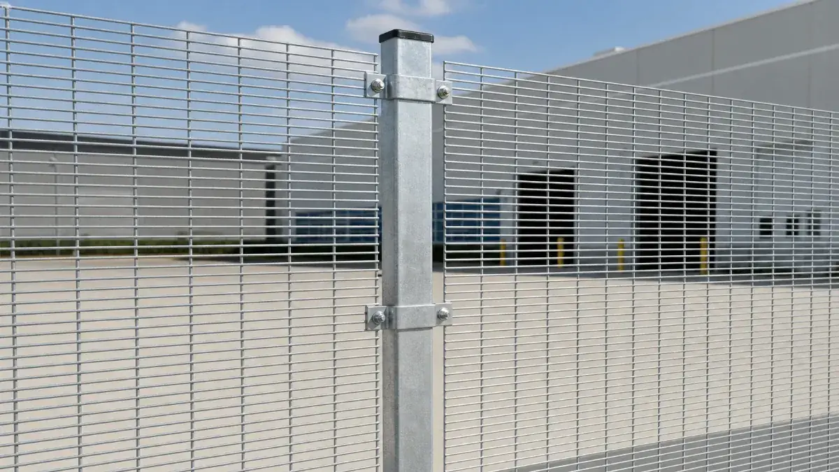 Galvanized 358 anti-climb fence panel with zinc coated welded mesh
