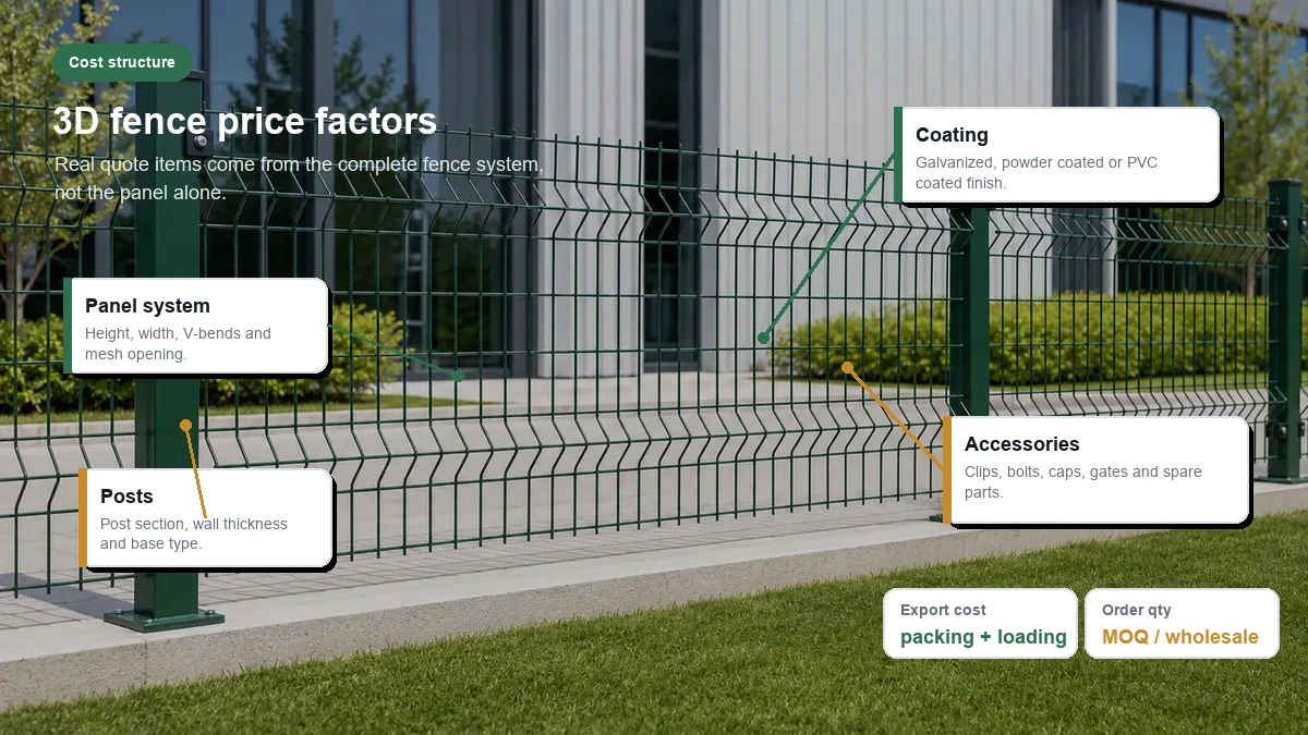 3d wire mesh fence price factors