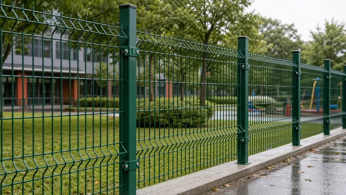 PVC coated 3D curved welded wire mesh fence