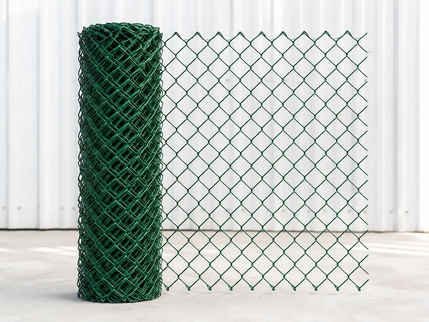 PVC coated chain link fence roll and mesh fabric