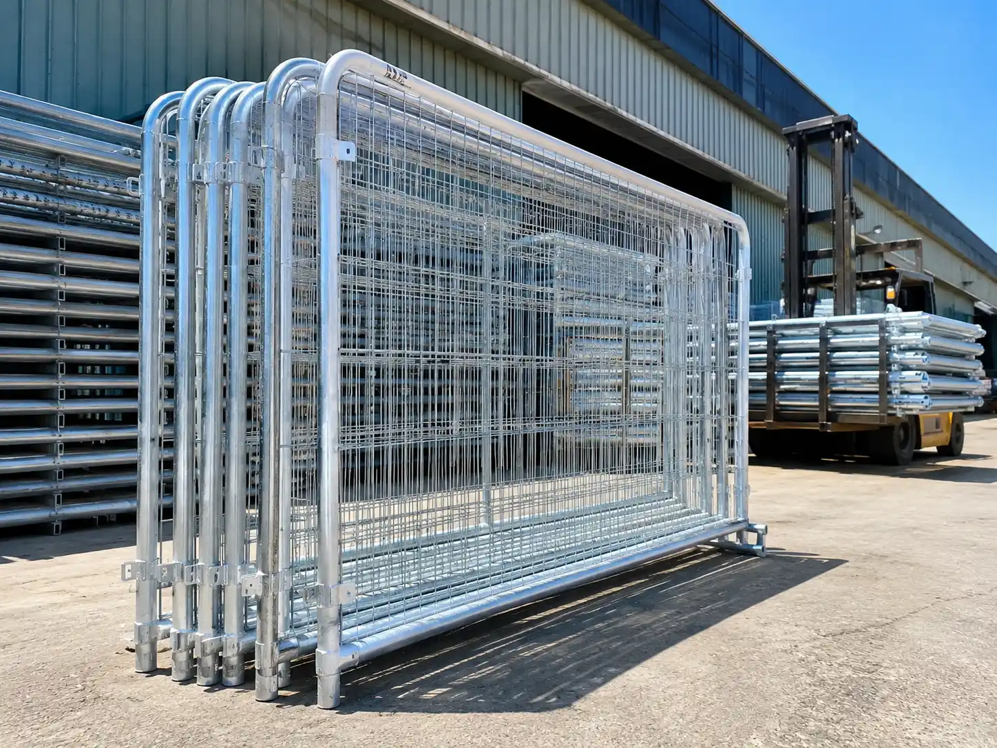 Hot-dip galvanized Canada temporary fence finish reference