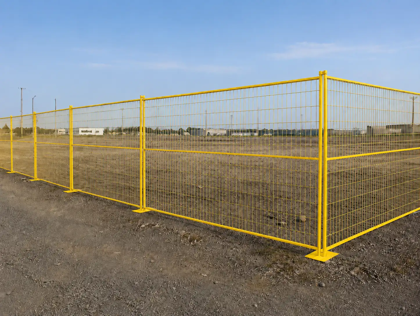 Powder or PVC coated Canada temporary fence finish reference