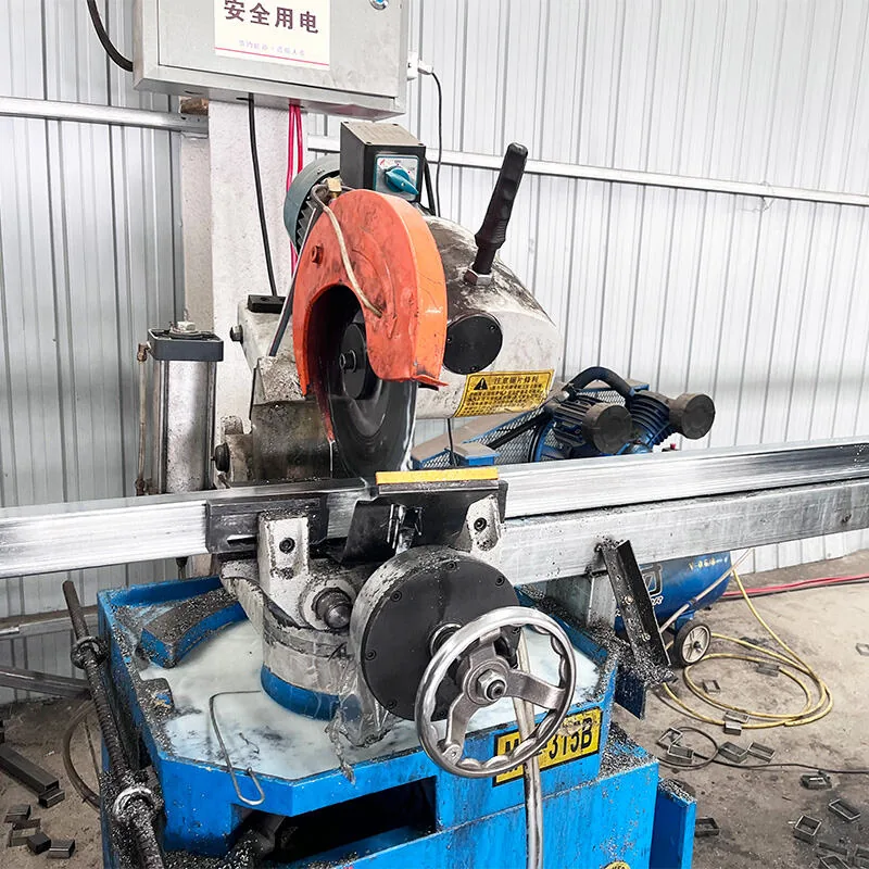 Cutting machine preparing fence frame tube