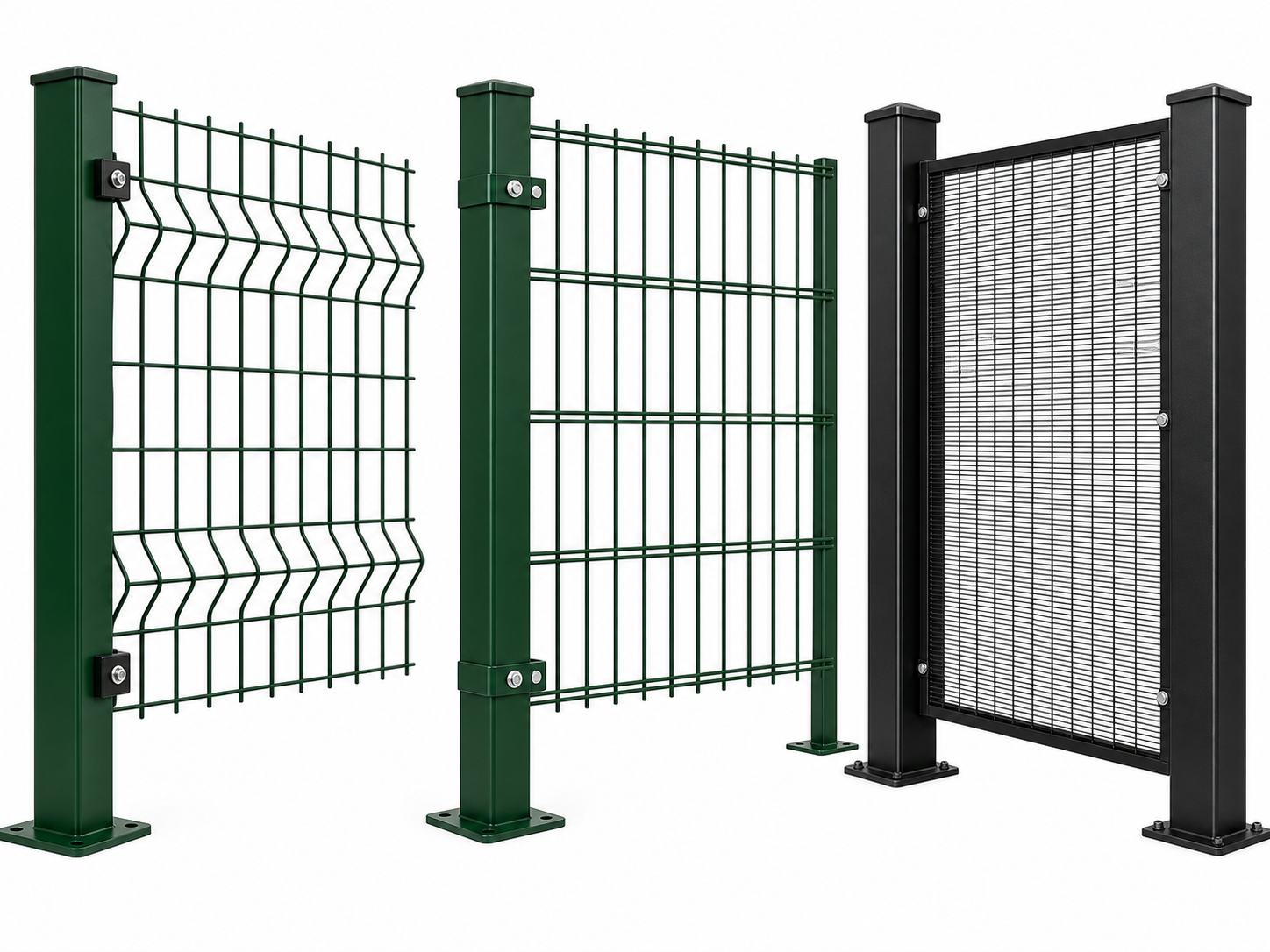Wire mesh fence systems including 3D fence double wire fence and 358 anti-climb fence