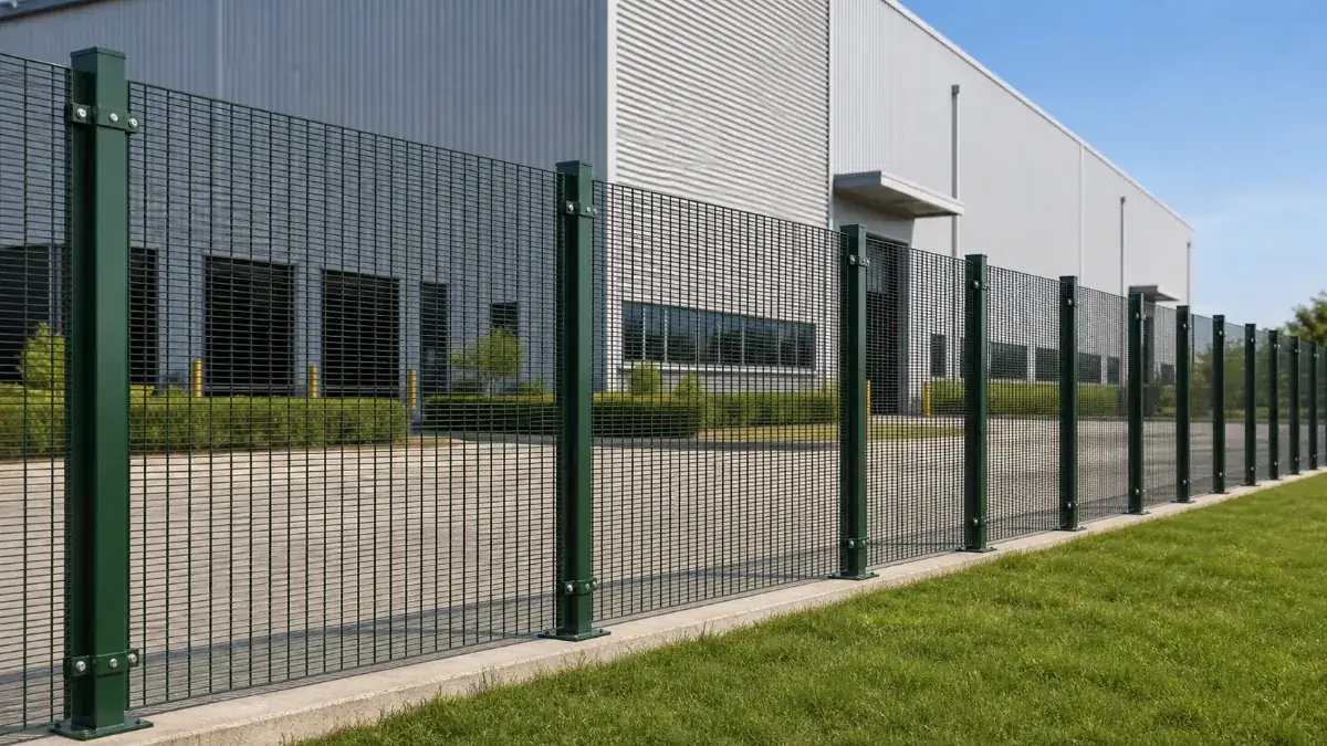 358 fence around a warehouse