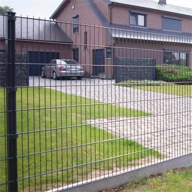 656 double wire fence for commercial site and car park boundary