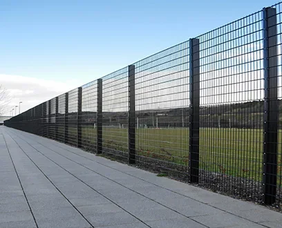 868 double wire fence for commercial car park perimeter