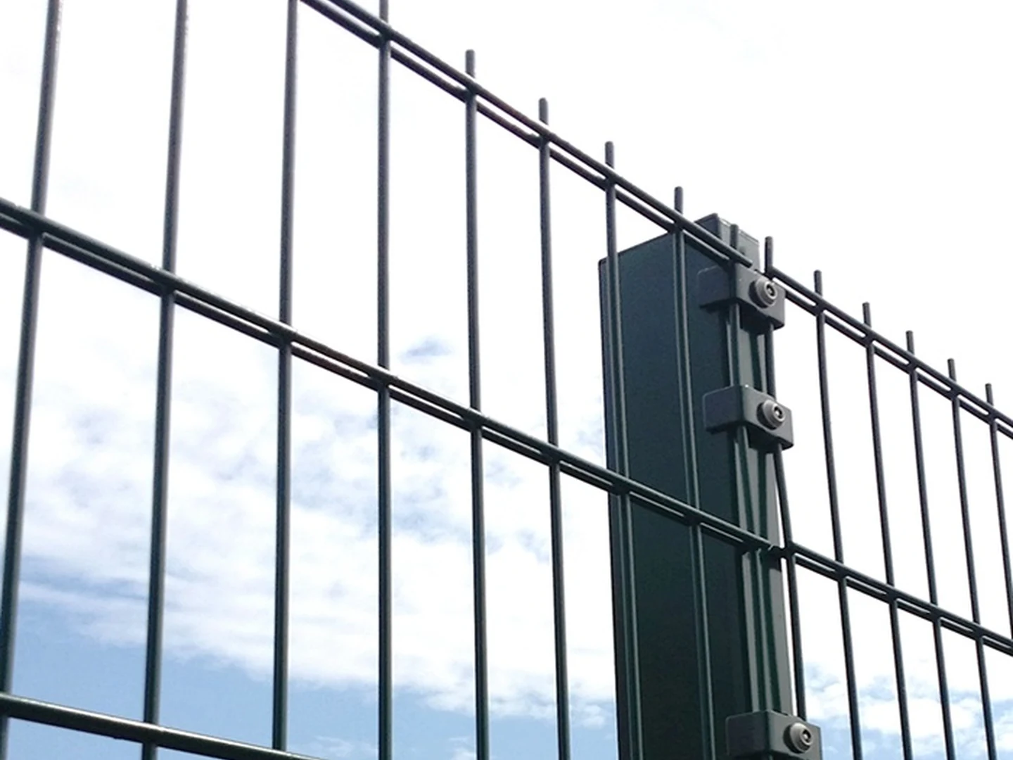 Double wire fence panels posts clips and gates prepared as one fence system