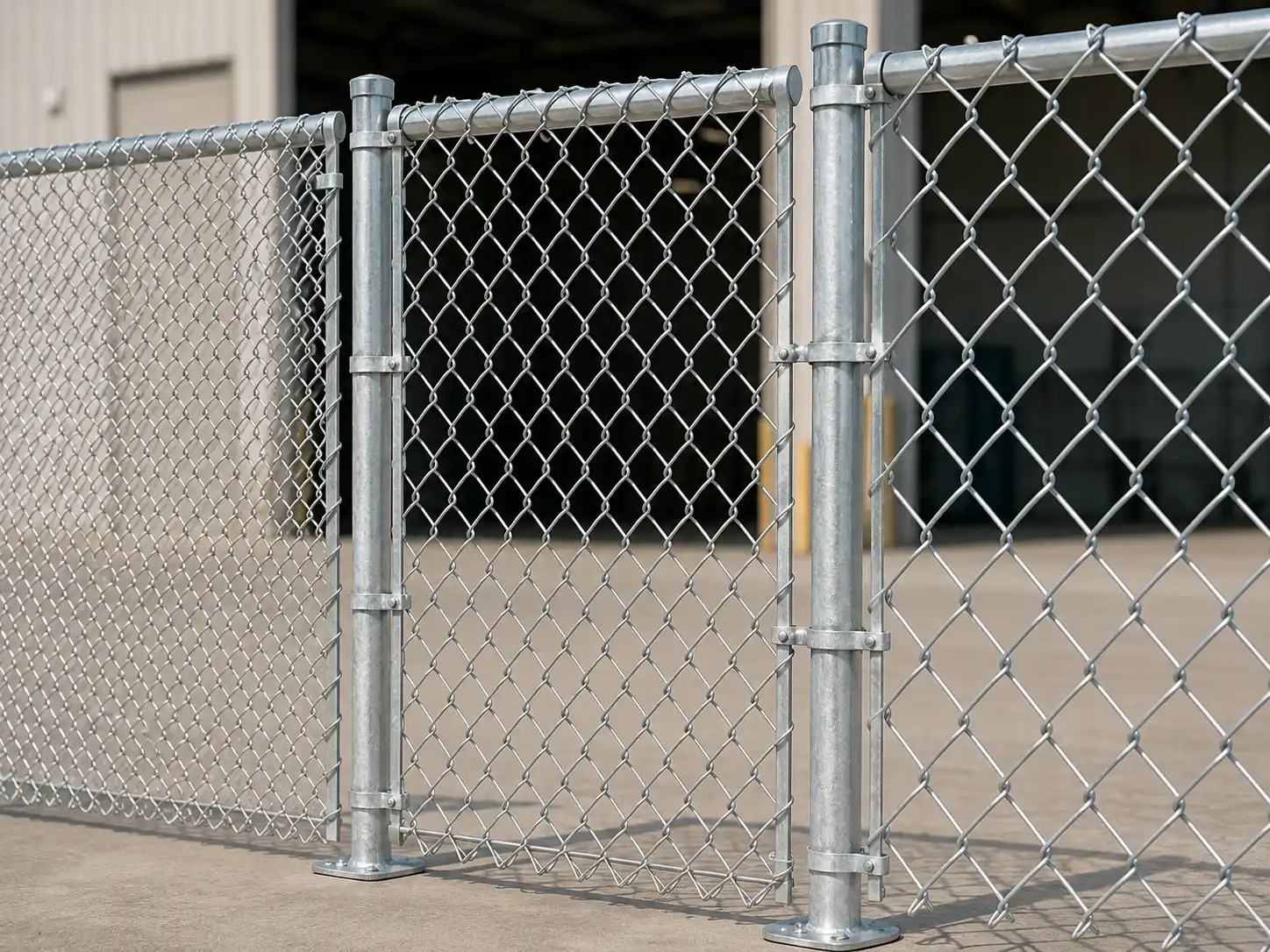 Galvanized steel chain link fencing mesh opening options